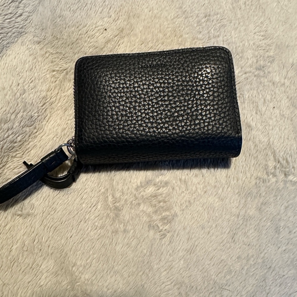 All Saints Black Textured Wallet
